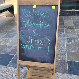 a welcome sign
