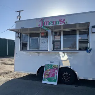 Menu, exterior of food truck