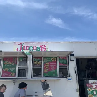 Front of the food truck.