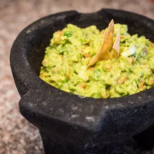 a bowl of guacamole