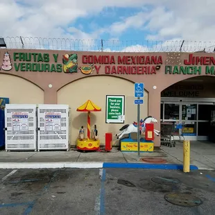 the entrance to the store