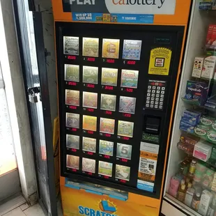 a vending machine in a store