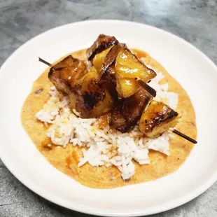 Pineapple and pork kabobs