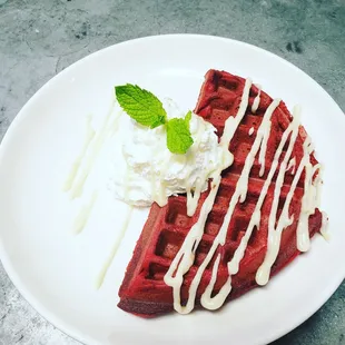 Red velvet waffle