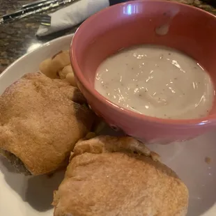 Stuffed Sausage &amp; Biscuits w/Gravy