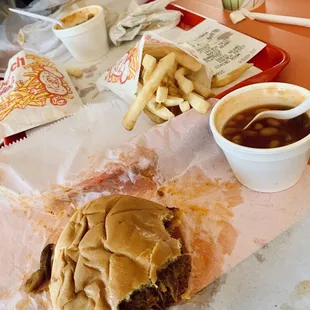 Forgot to take picture before, this lets you see the large amount of BBQ!