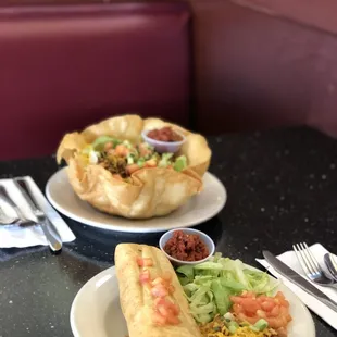 Taco Salad and Chimichanga- Thursday Special