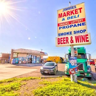 smoke shop, beer and wine