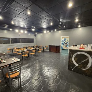 interior, sushi and sashimi
