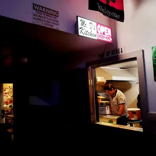 Where you take orders and pick up once you are in the bar.