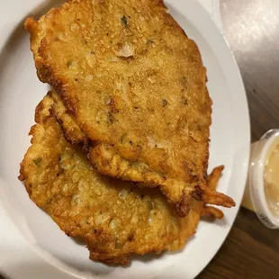 Potato pancakes (with a side of applesauce)