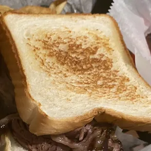Sliced Beef Brisket Sandwich