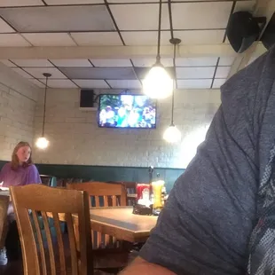 a man and a woman sitting at a table