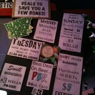 New Specials as of March 2012!!