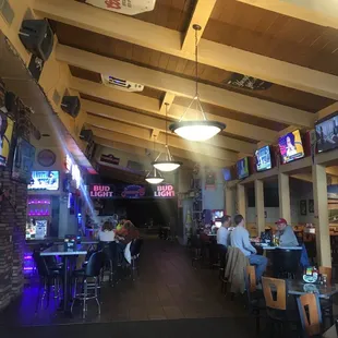 More seating and a stage in the back.