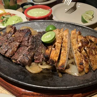 a plate of meat and vegetables