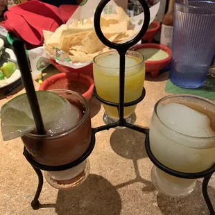 Margarita flight! Perfect to try different flavors and to share!