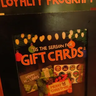 a gift card machine