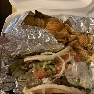 Soggy sandwich. No a quality Gyro.