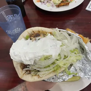 Grilled Chicken Gyro Sandwich