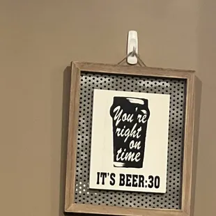 a beer sign