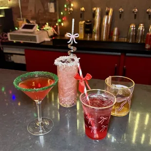Coquette Christmas cocktails