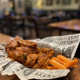 buffalo wings and carrots