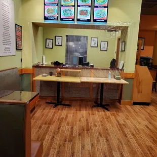 the dining area