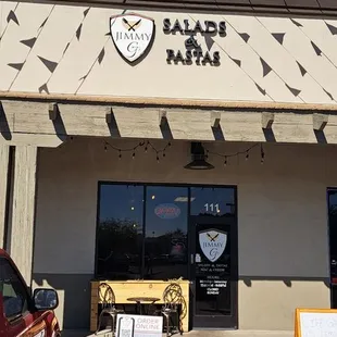 the front of the restaurant