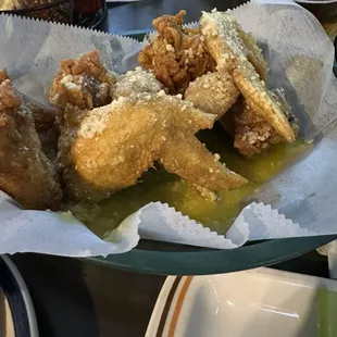 Garlic parm wings.
