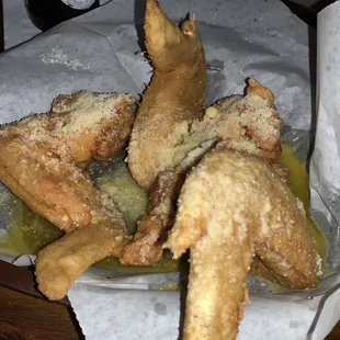 a basket of fried food