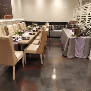 the dining area