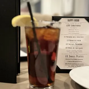 Sweet tea with lemon