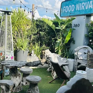 Outdoor decor at Jimmy Hula's...