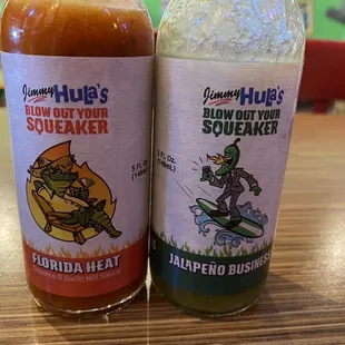 Two kinds of hot sauce