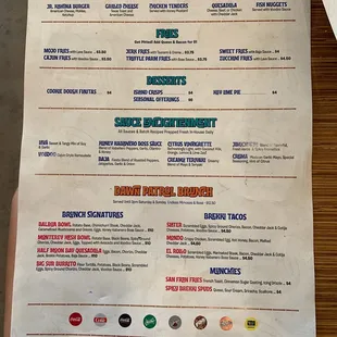 menu, sushi and sashimi