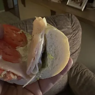 Turkey #4 with cheese. Paid for &quot;extra meat&quot; but didn&apos;t have much if any &quot;extra&quot;.