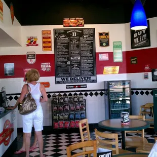 a woman ordering food
