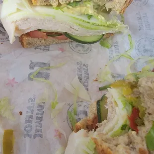 Beach club with no mayo, added Dijon mustard and extra hot peppers