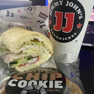 a cookie and a cup of coffee