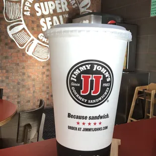 a coffee cup on a table