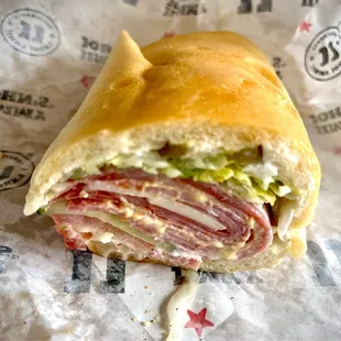 Spicy Italian halfway eaten goodness