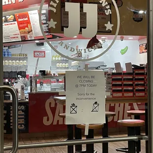 Closed at 7 PM for no reason on a Saturday.