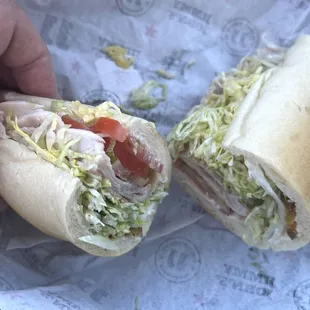 Sandwich 16. Club Lulu with turkey and bacon.