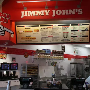 Front counter &amp; menu