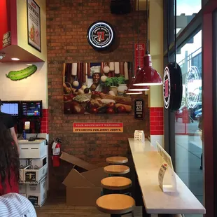 the interior of the restaurant