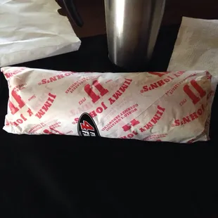 a hot dog wrapped in a wrapper