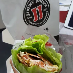 Lulu unwhich extra bacon, extra mayo add Jimmy's mustard.