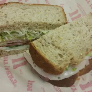 The Bootlegger Club sandwich on 7 grain w/provolone