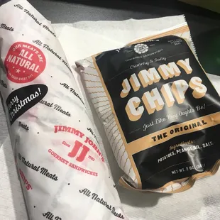 a bag of jimmy's chips